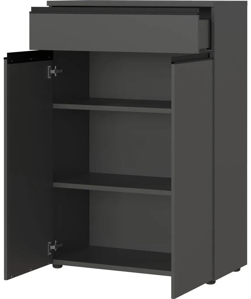 Antracitszürke szekrény 81x120 cm Bedano – Germania