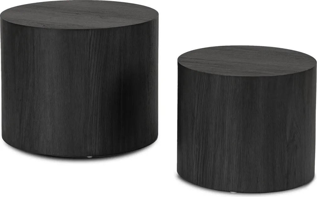 Dohányzóasztal szett fekete színben LEILA