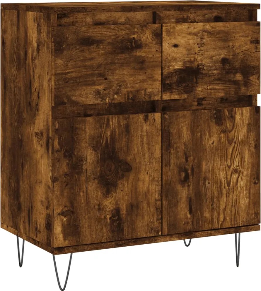 vidaXL füstös tölgy színű szerelt fa tálalószekrény 60 x 35 x 70 cm