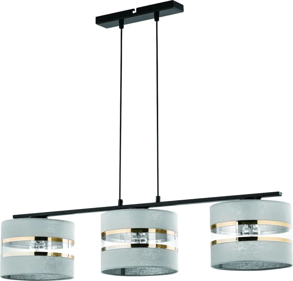SIGMA LIGHTING 32155 SARA Többágú Függesztett Lámpa Fekete, Szürke E27 IP20