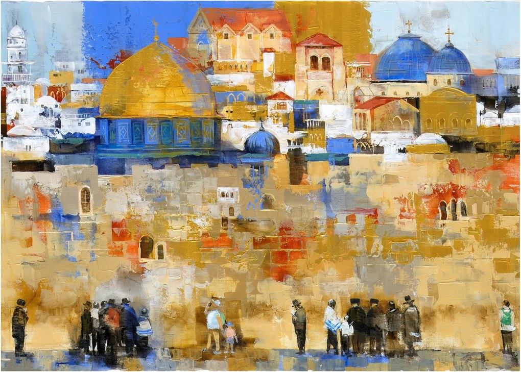 Kép - siratófal, Jerusalem, Israel (üvegen) (70x50 cm)