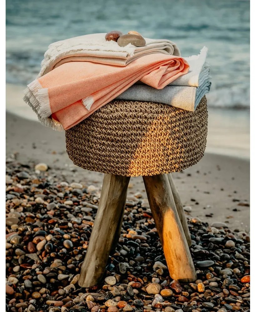 Summer Linen bézs pléd, 140 x 180 cm - Euromant