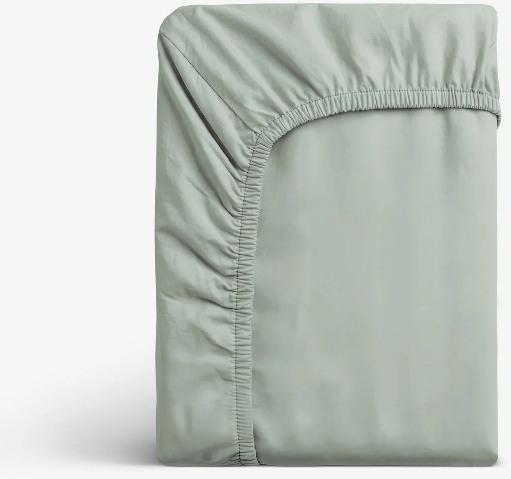 Goldea pamut gumis lepedő - zsálya színű 140 x 200 cm