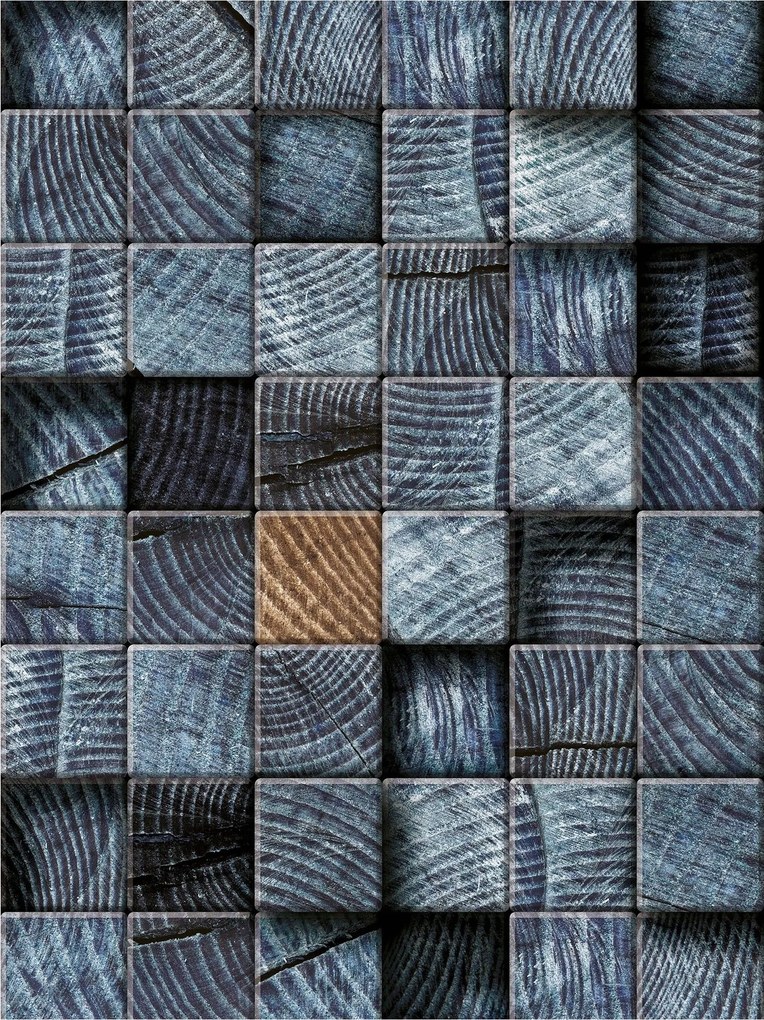 Flizelin fotótapéta Fa blokkok textúra minta színes 206x275 +ragasztó