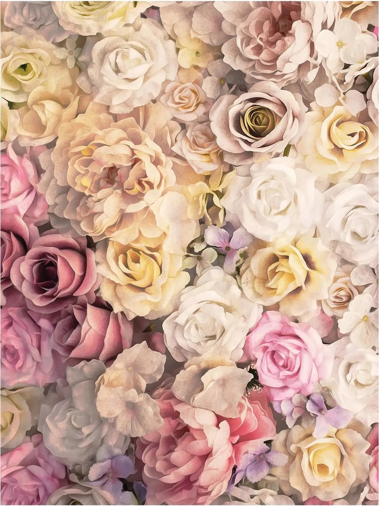 3D fotótapéta virágok rózsa peonie 206 x 275