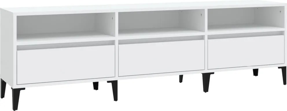 vidaXL fehér szerelt fa TV-szekrény 150 x 30 x 44,5 cm