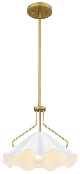 Quoizel QZ-MEJIA-1P-S-AB - Csillár rúdon MEJIA 1xE27/60W/230V átm. 35,6 cm réz