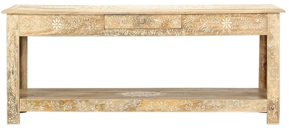 Kézzel festett tömör mangófa dohányzóasztal 110 x 50 x 45 cm