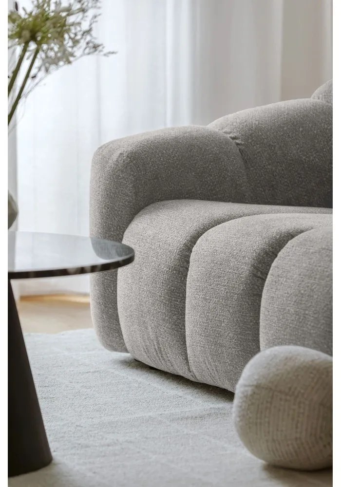 Világosszürke sarokkanapé (bal oldali-L alakú) Shell – Miuform