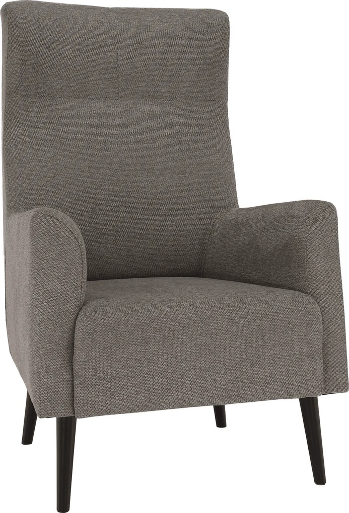 Füles fotel, szürke/fekete, SAMY