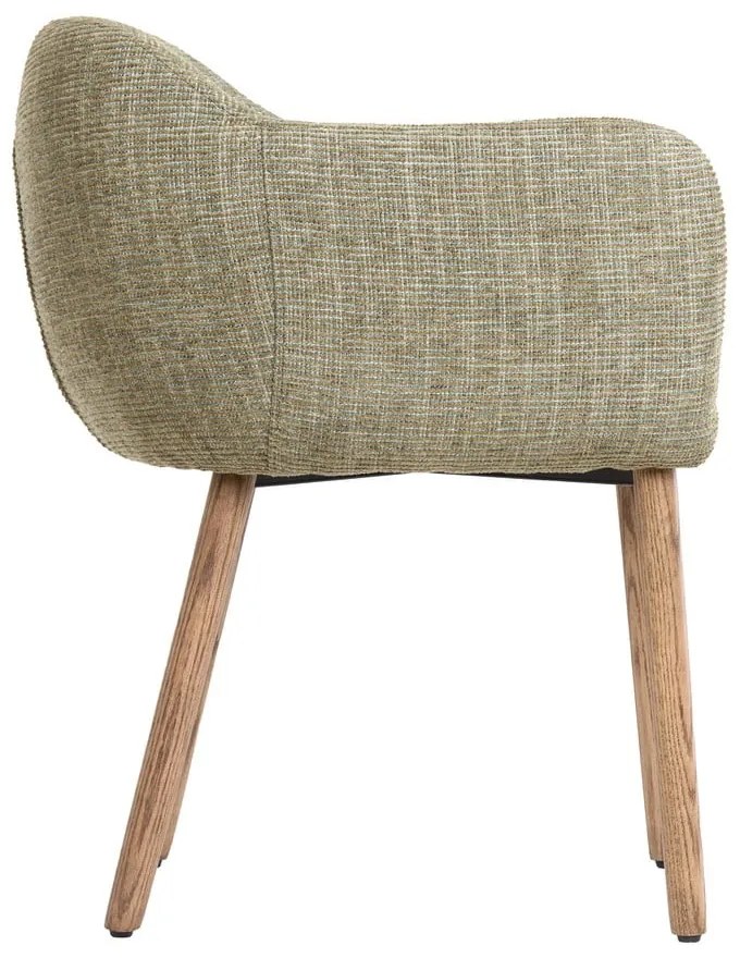 Világoszöld kárpitozott karfás étkezőfotel szett 2 db-os Blaine – Light & Living