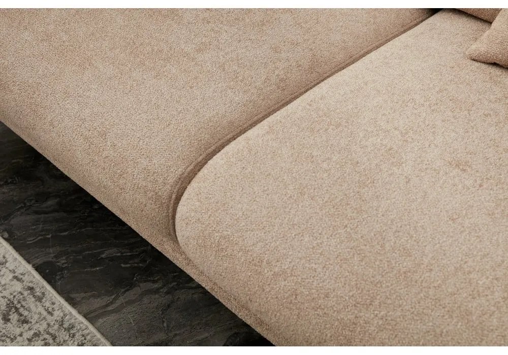 Bézs sarokkanapé (jobb oldali-heverő résszel) Simena – Balcab Home