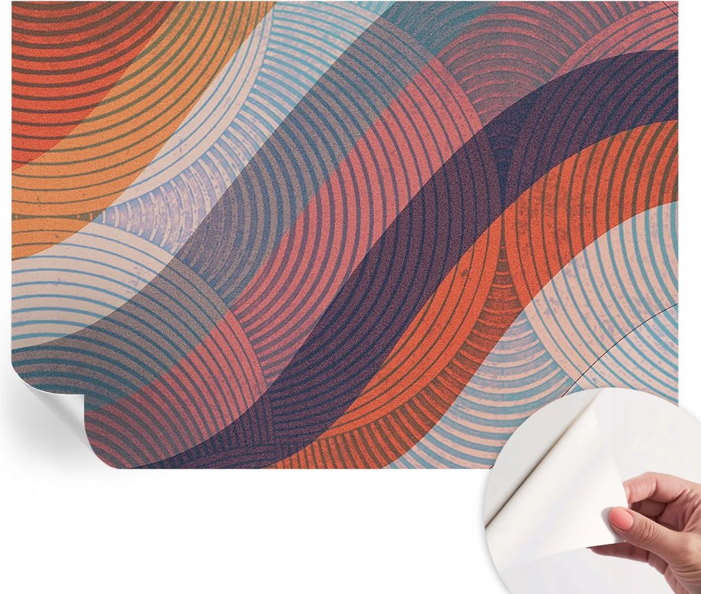 Öntapadós Dekoratív Fotótapéta Hálószobába Színes hullámok 208x146 cm