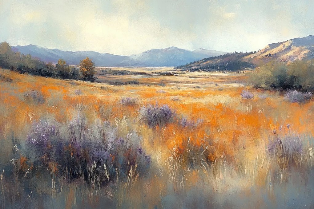 Vászonkép Canvas Tájkép Hegyek Rét Láp Tájkép Kilátás 120x80