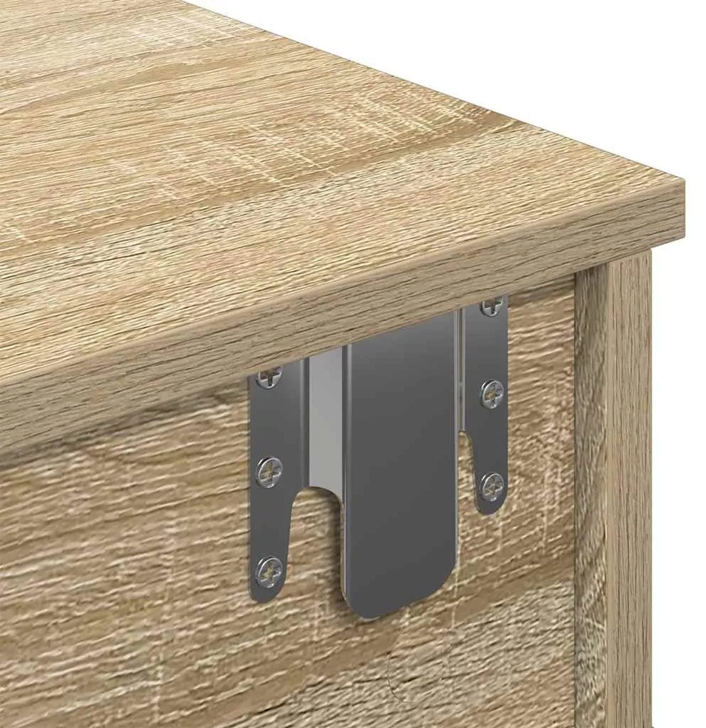 Falipolc fiókokkal sonoma tölgy 60x28x15 cm műszaki fa