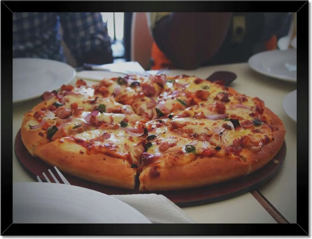 Poszterek keretben 40x30 Pizza darabokban