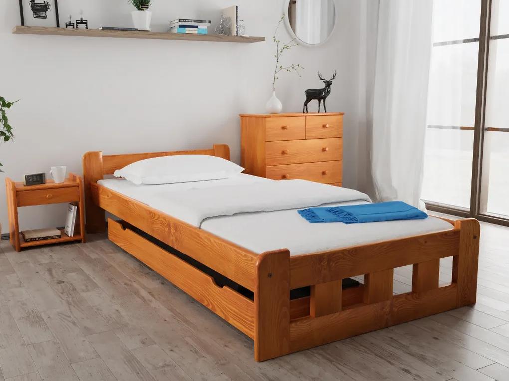Naomi magasított ágy 120 x 200 cm, égerfa Ágyrács: Léces ágyrács, Matrac: Somnia 17 cm matrac