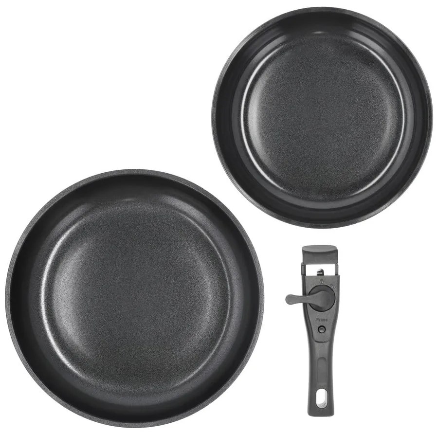 Alumínium serpenyő készlet levehető nyéllel, tapadásmentes felülettel, 2 db-os ø 28 cm – Holm