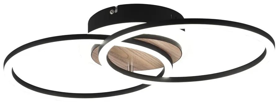 Fekete-barna LED szabályozható mennyezeti lámpa 28x46 cm Giro – Trio
