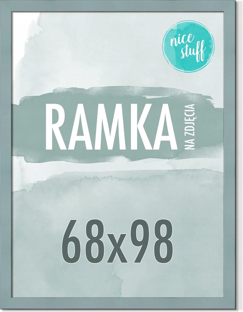 Képkeret 68x98 Képkeret 98x68 Poszter Képkeret Szürke-kék