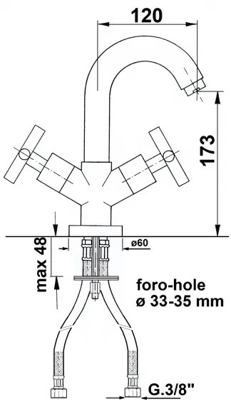 Sapho - AXIA mosdócsaptelep, fényes króm