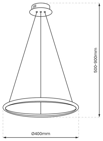 LED Csillár zsinóron ROTONDA LED/27W/230V arany