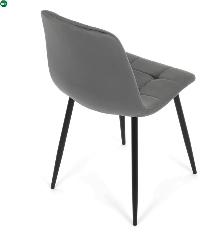 Jídelní židle, šedá, sametová látka, CT-V5081 GREY4