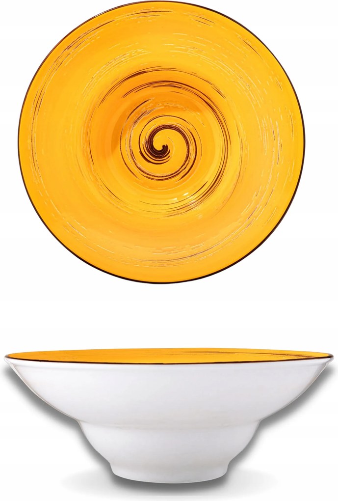 Porcelán tányér leveshez paszta sárga Wilmax 22,5cm, 1100ml