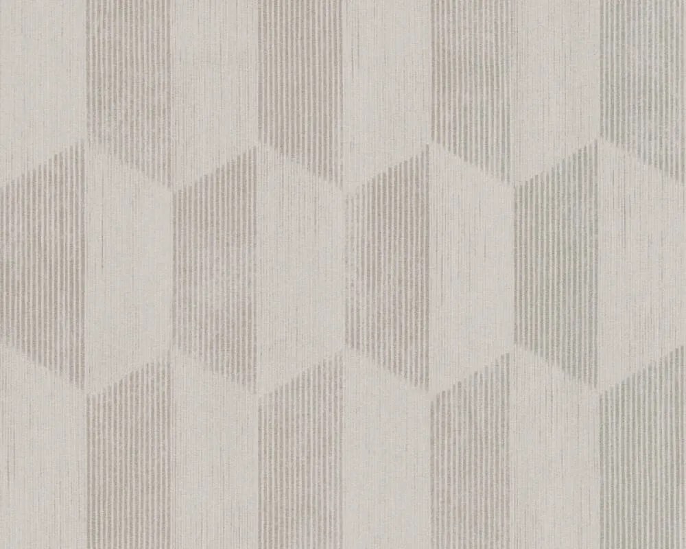 Vinil Tapéta Flizelin Rombusz Szürke-ezüst