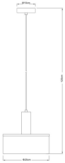 Globo 15551H2 - Csillár zsinóron CLASSIS 1xE27/15W/230V