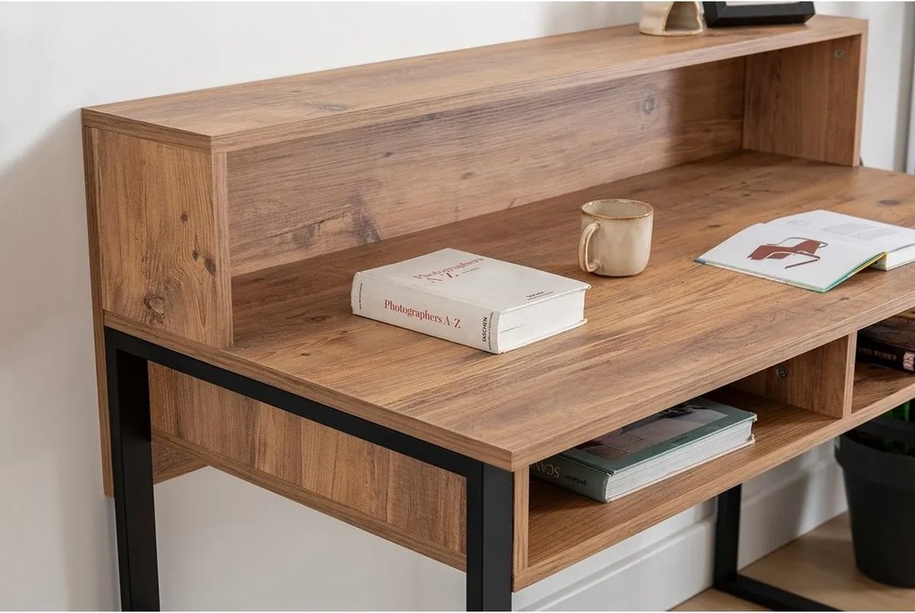 Kemo Walnut and Black íróasztal