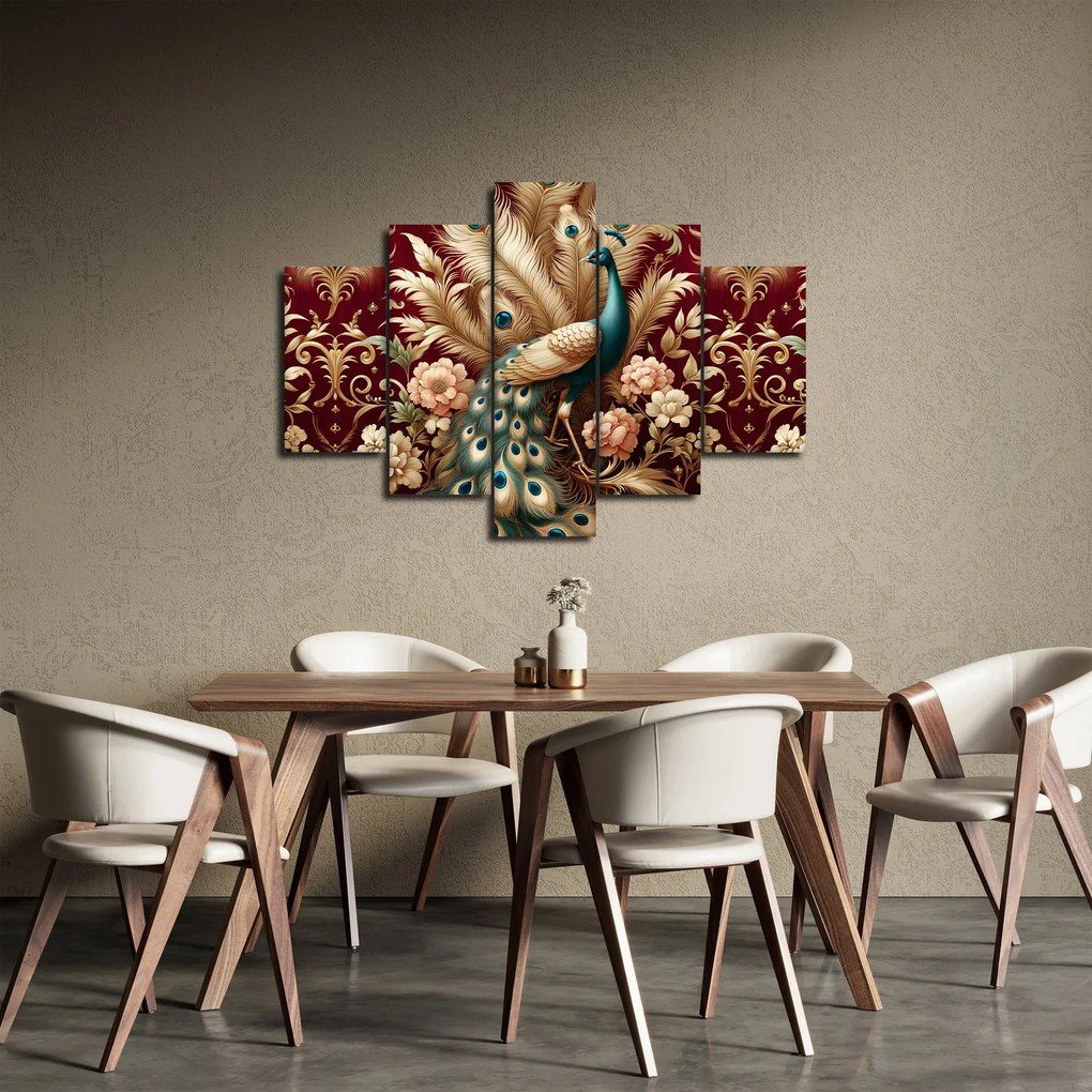 Kép – Elegáns páva (150x105 cm)