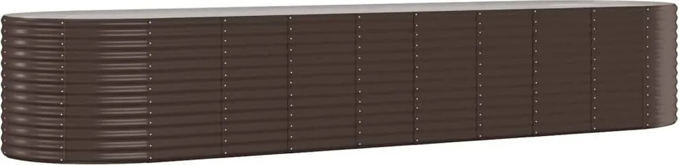 vidaXL barna horganyzott acél kerti magaságyás 396x100x68 cm