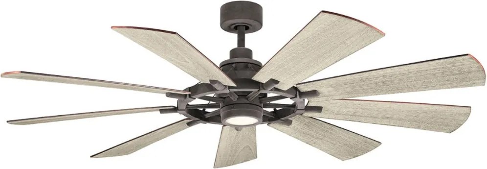 KICHLER KLF-GENTRY-65-WZ GENTRY Ventilátoros lámpa Sötét Dió, Könnyű Dió, Cink LED IP44