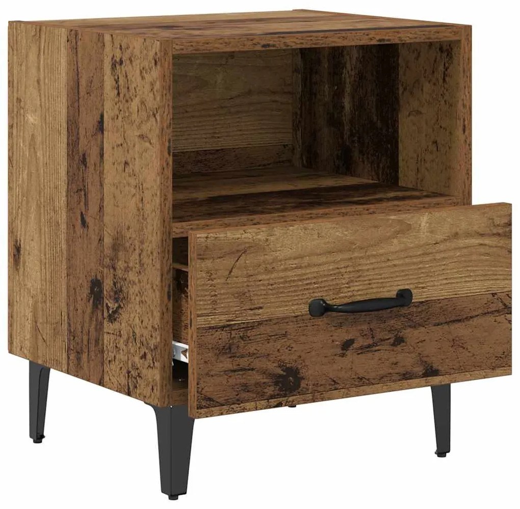 Éjjeliszekrény fiókkal 2 pcs Régi fa 40 x 35 x 47.5 cm Faanyag