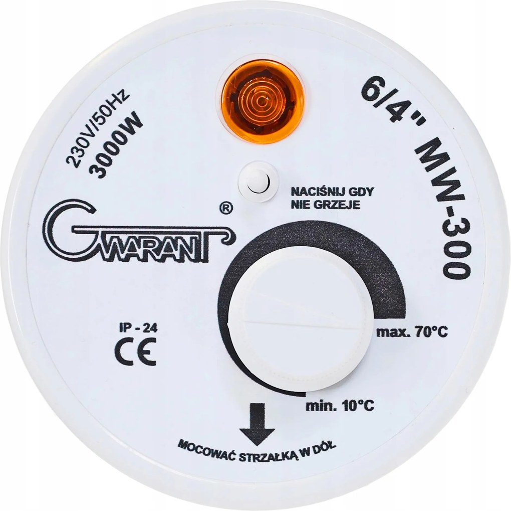 Bojler Fűtőtest 3000W 3 kW 6/4 coll Gwarant