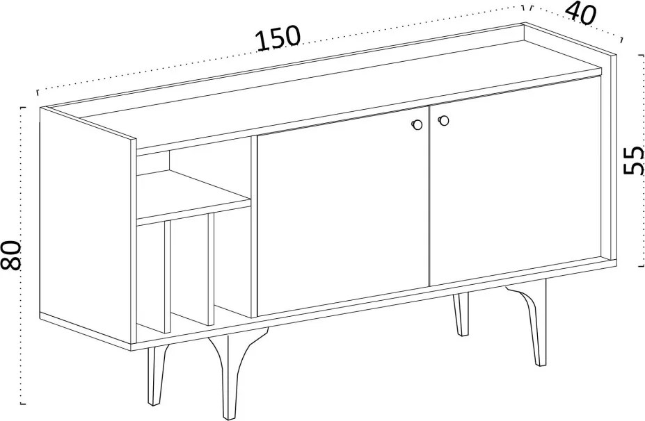 Canopus komód, 150 cm