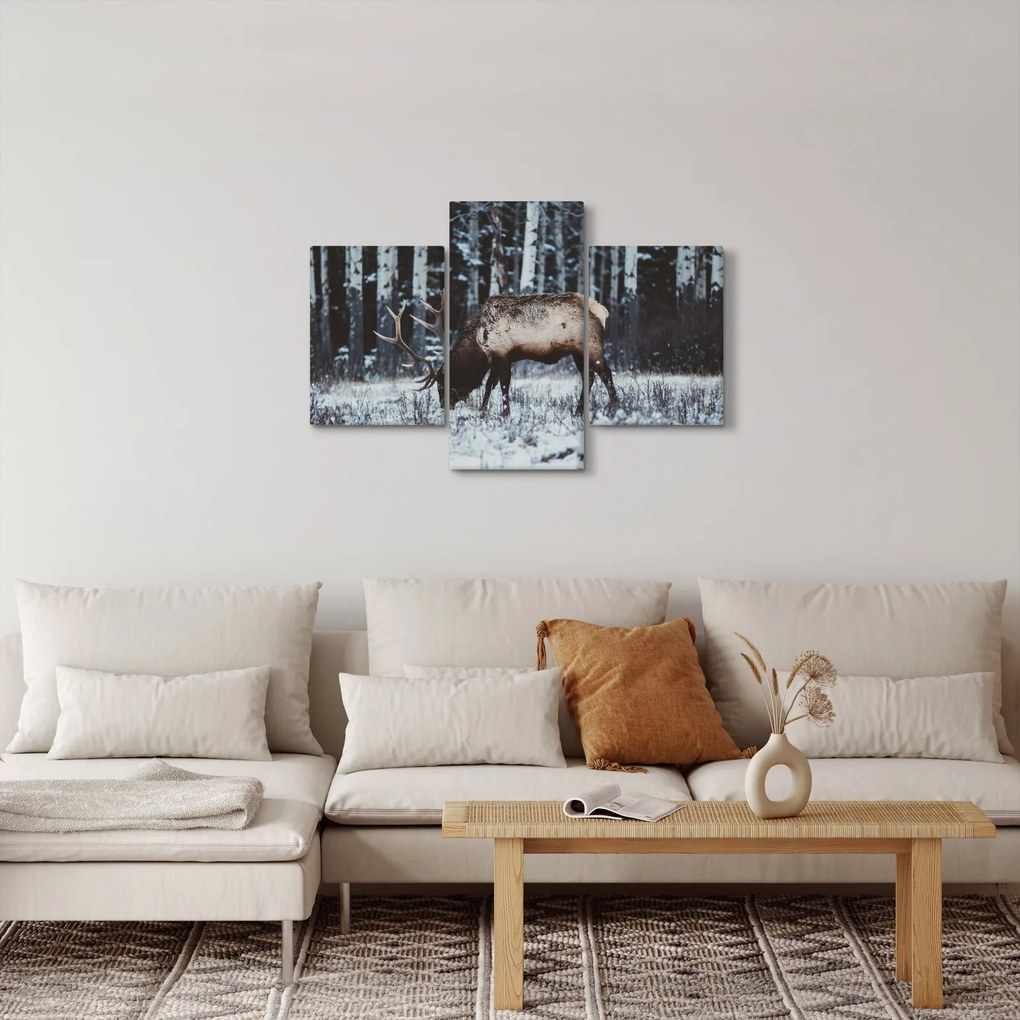 Kép - szarvas télen (90x60 cm)