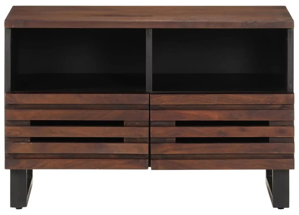 barna tömör mangófa TV-szekrény 70 x 34 x 46 cm