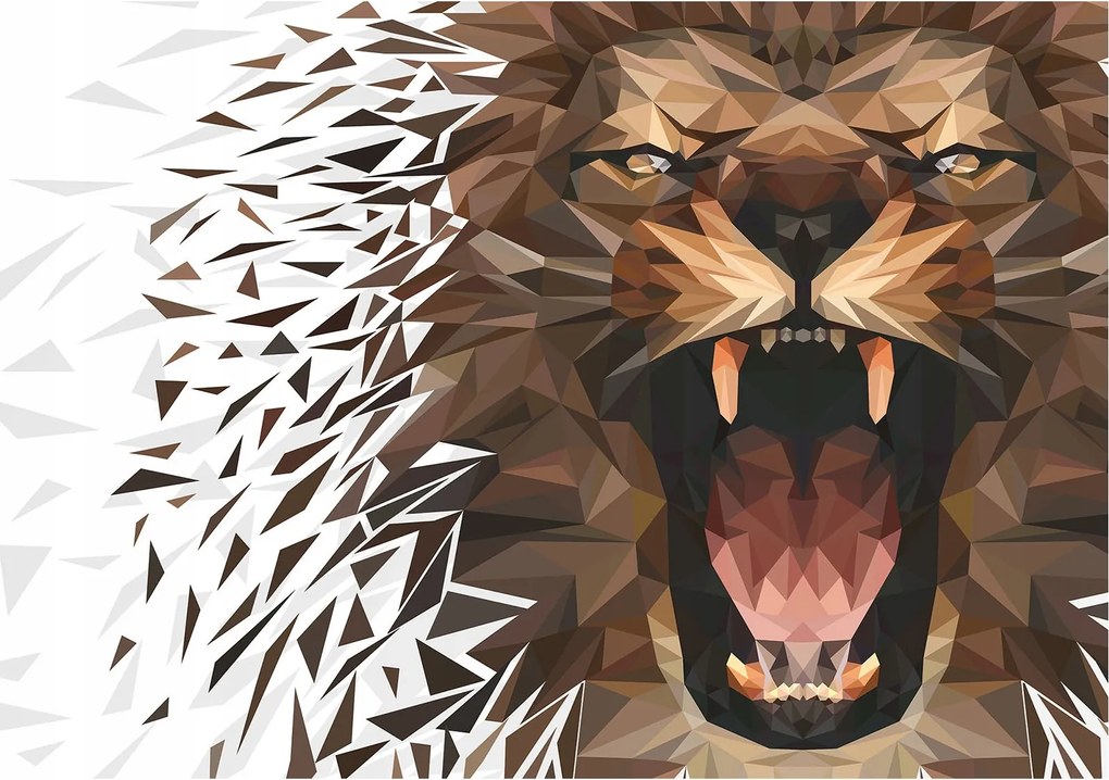 Fotótapéta Oroszlán Geometrikus Absztrakt Grafika 400x280 a nappaliba +ragasztó