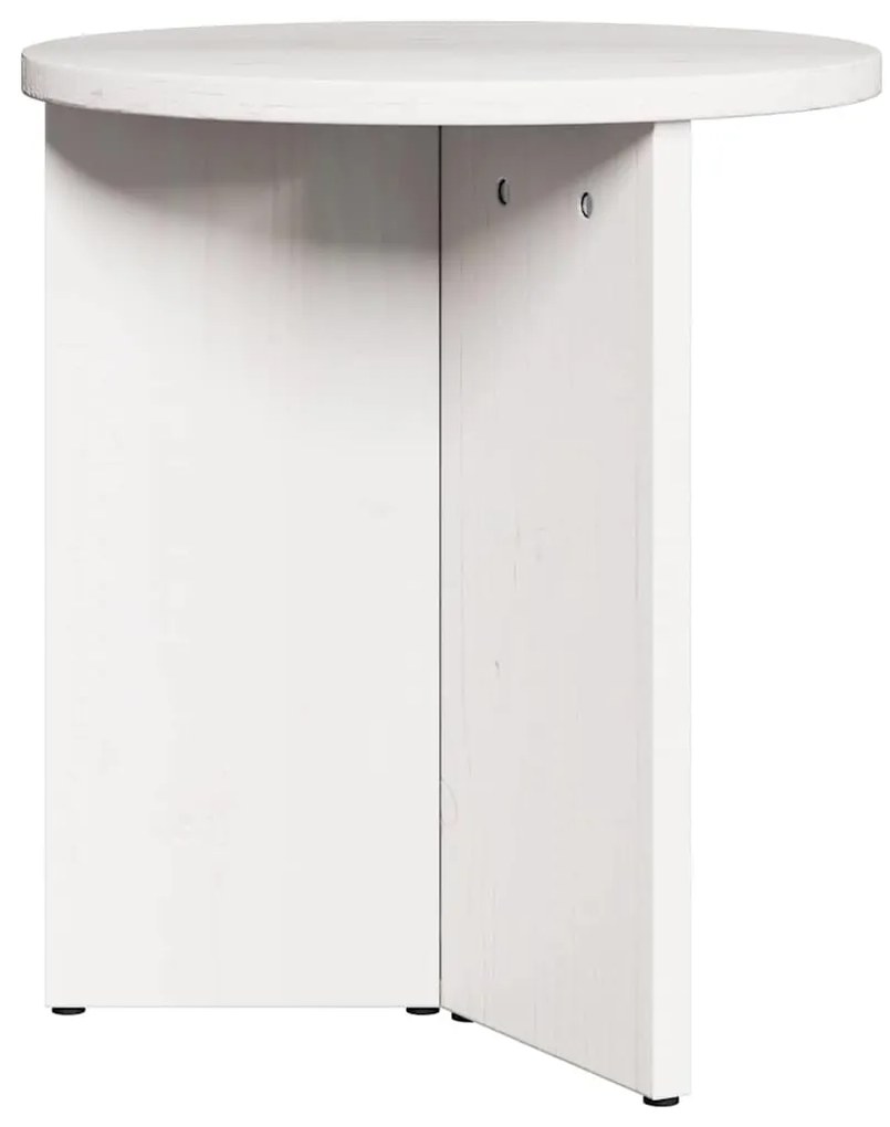 Dohányzóasztal 2 pcs Fehér 49 x 49 x 28 cm Tömör fenyőfa