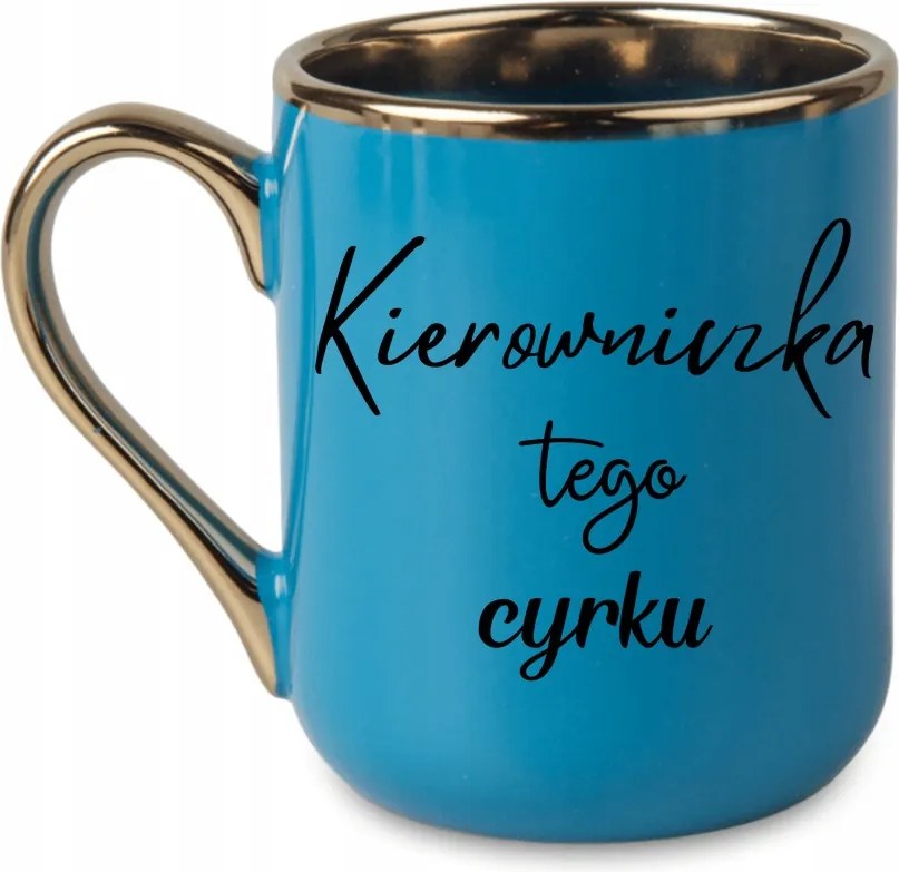 Elegáns bögre A cirkusz vezetője/Kérlek ne nézz rám 330 Kék