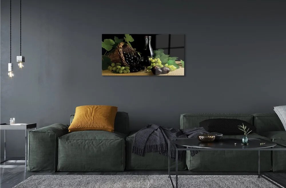 Üvegképek Trash bor szőlőlevél 120x60cm