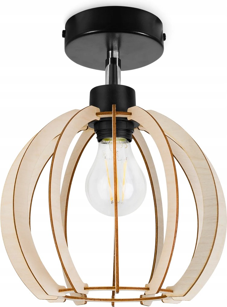 Modern Fa Golyós Mennyezeti Lámpa, Led