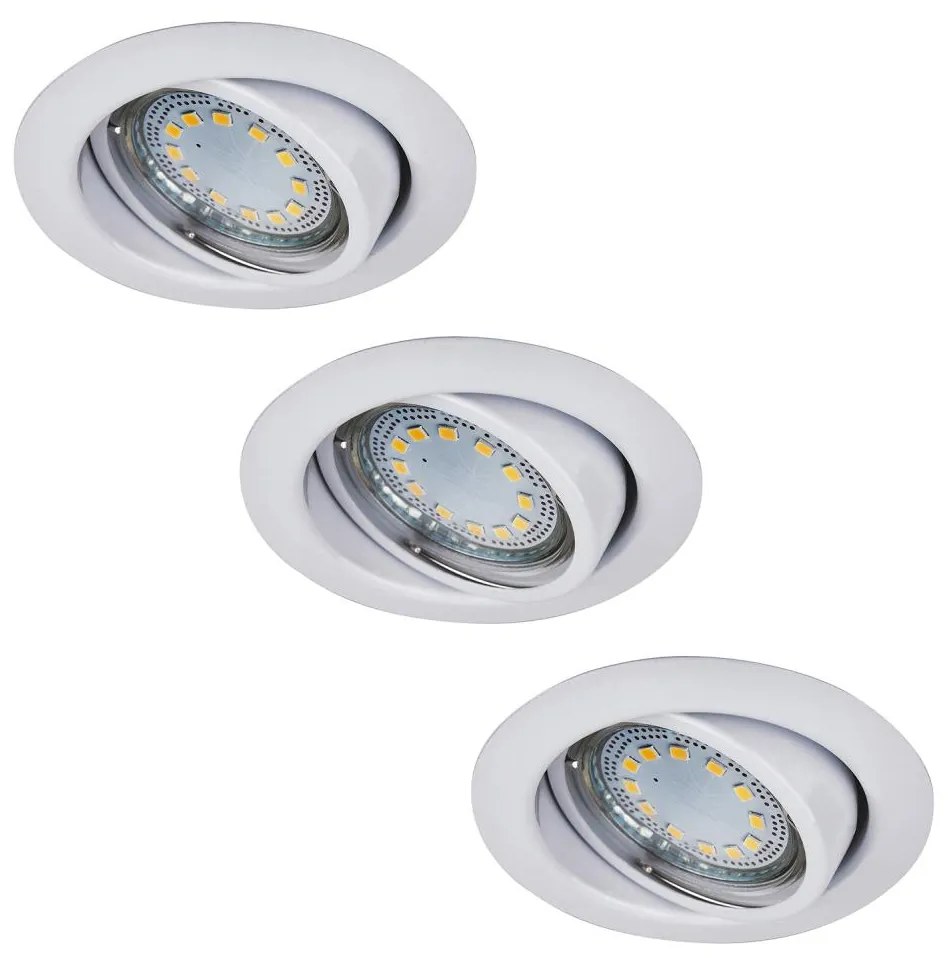 Rabalux 1049 - KÉSZLET 3xLED Beépíthető lámpa LITE 3xGU10-LED/3W/230V