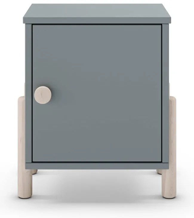 Szürkészöld borovi fenyő gyerek éjjeliszekrény Enola – Marckeric