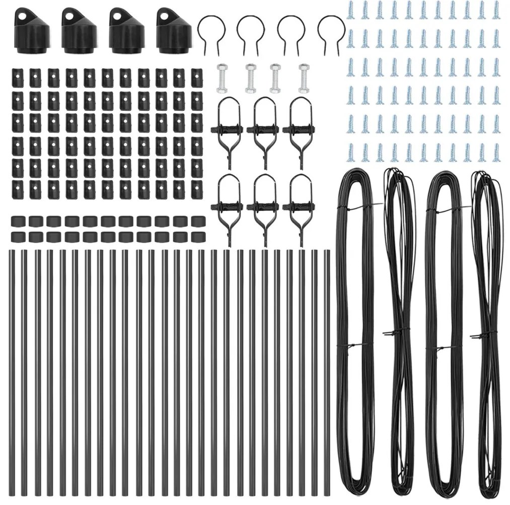 Kerítéstartók 26 db Szürke Ø32 mm 80 cm Horganyzott Acél