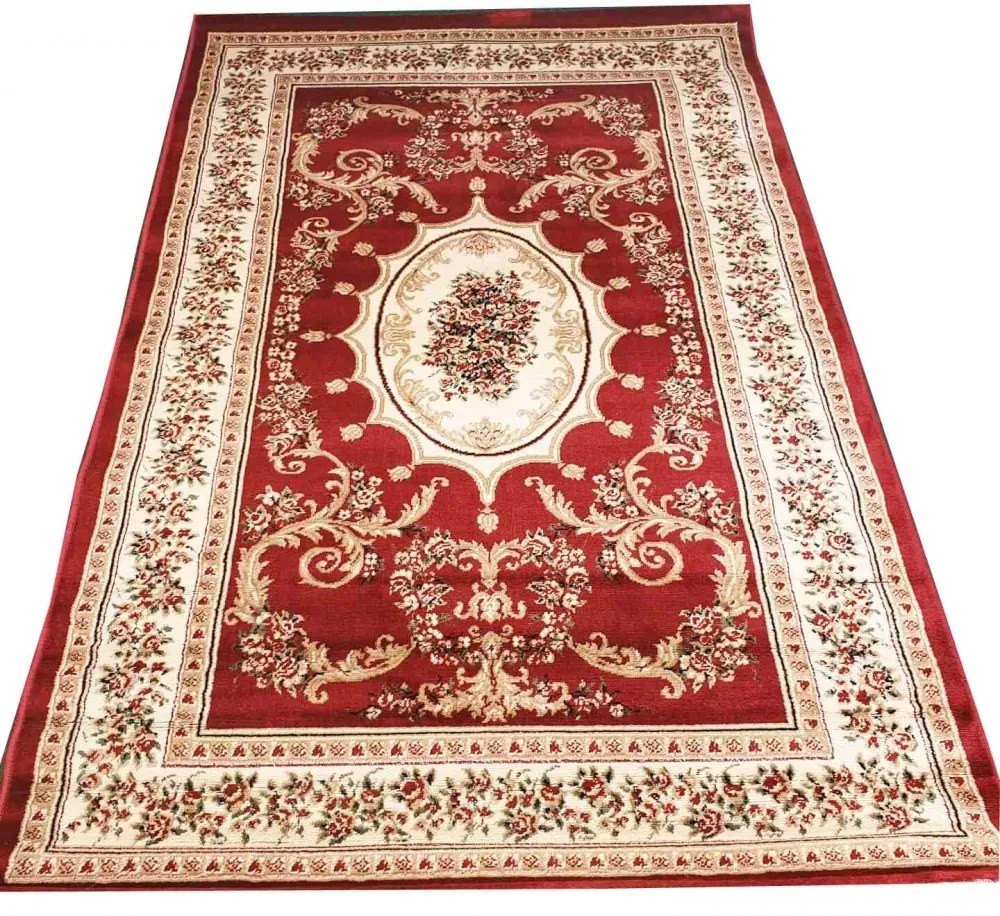 Gótika Nagyméretű Klasszikus Szőnyeg 200 x 300 cm Bordó