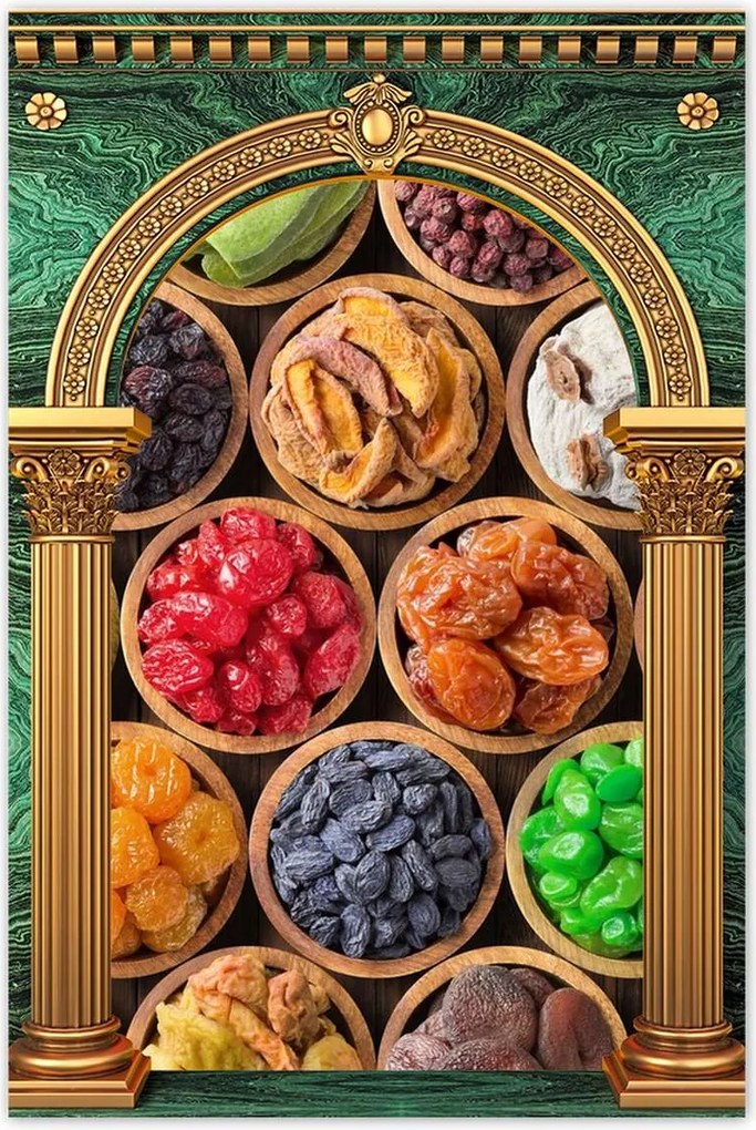 Poszterek 40x60 Aszalt gyümölcsök tálakban