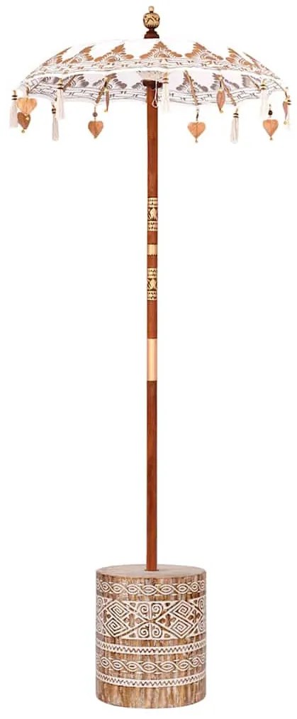 Balinéz Napernyő 260 Krém 95-100 cm Pamut és tömör fa